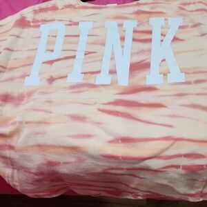 PINK Victoria's Secret Tie-Dye Sweatshirt - Pink and Cream
